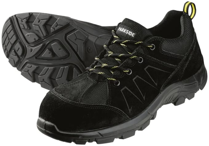 Parkside Leren Veiligheidsschoenen S3 - Laag - Maat 45 - Stalen Neus - Reflecterende elementen - van Leer - Geprofileerde PU-loopzool