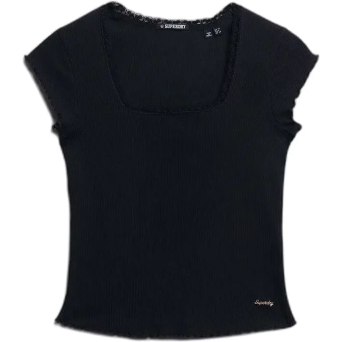 Superdry - Athletic Essentials T-shirt met vierkante hals - Dames - T-shirts
