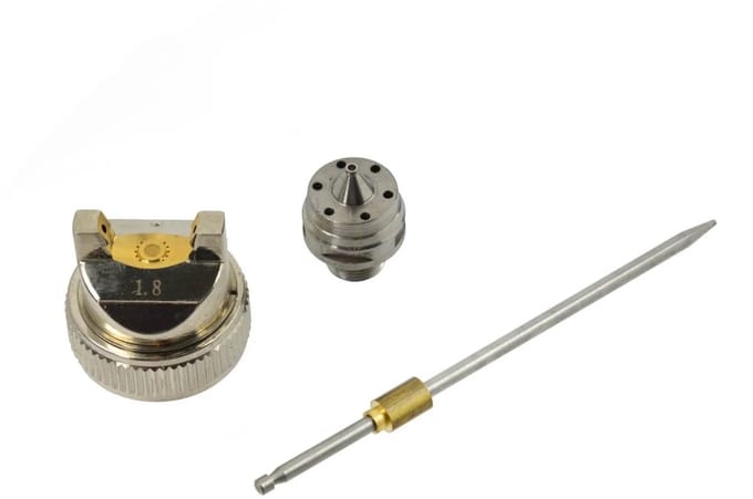 GEKO Vervangingsset spuitpistool - 1,8 mm nozzle, naald en luchtkap