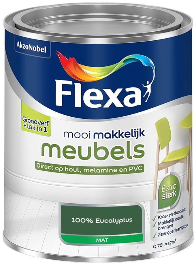 Flexa - Mooi Makkelijk Meubels Mat - 100% Eucalyptus - Mengverf - 750 Ml