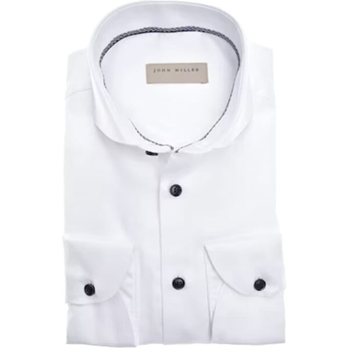 Tailored Fit Lange Mouw Overhemden Wit 5140874-910-650