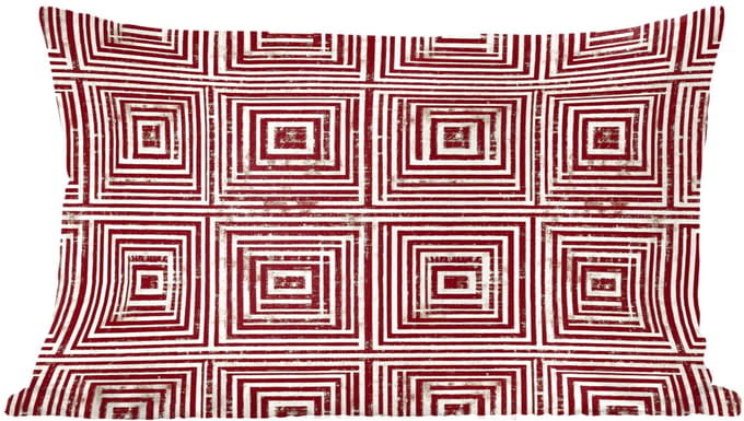 Sierkussens - Kussentjes Woonkamer - 60x40 cm - Geometrisch - Patroon - Rood