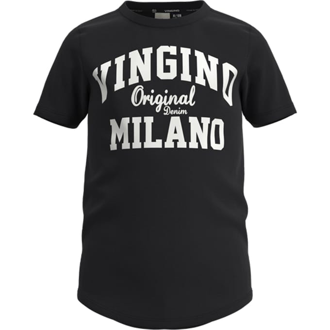 Vingino Tshirt-classic-logo-rnss Deep Black Taglia: 14 | T-shirt Outlet | kids | Nero