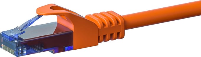 Danicom UTP CAT6a patchkabel - 0,25 meter oranje - 100% koper - netwerkkabel - internetkabel - UTP kabel - RJ45 - 10000 mbit/s