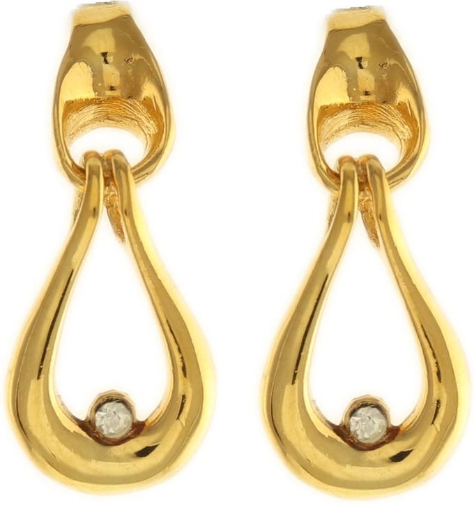 Behave - Dames oorhangers druppelvorm goudkleur elegant sieraden
