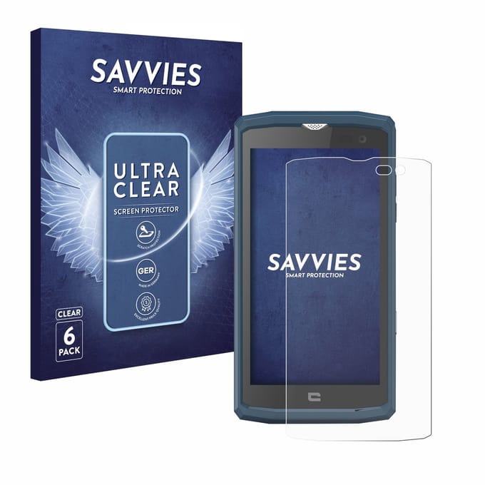 Savvies - Screenprotector voor Crosscall Core X3 - Folie Beschermfolie transparant 6 Stuks