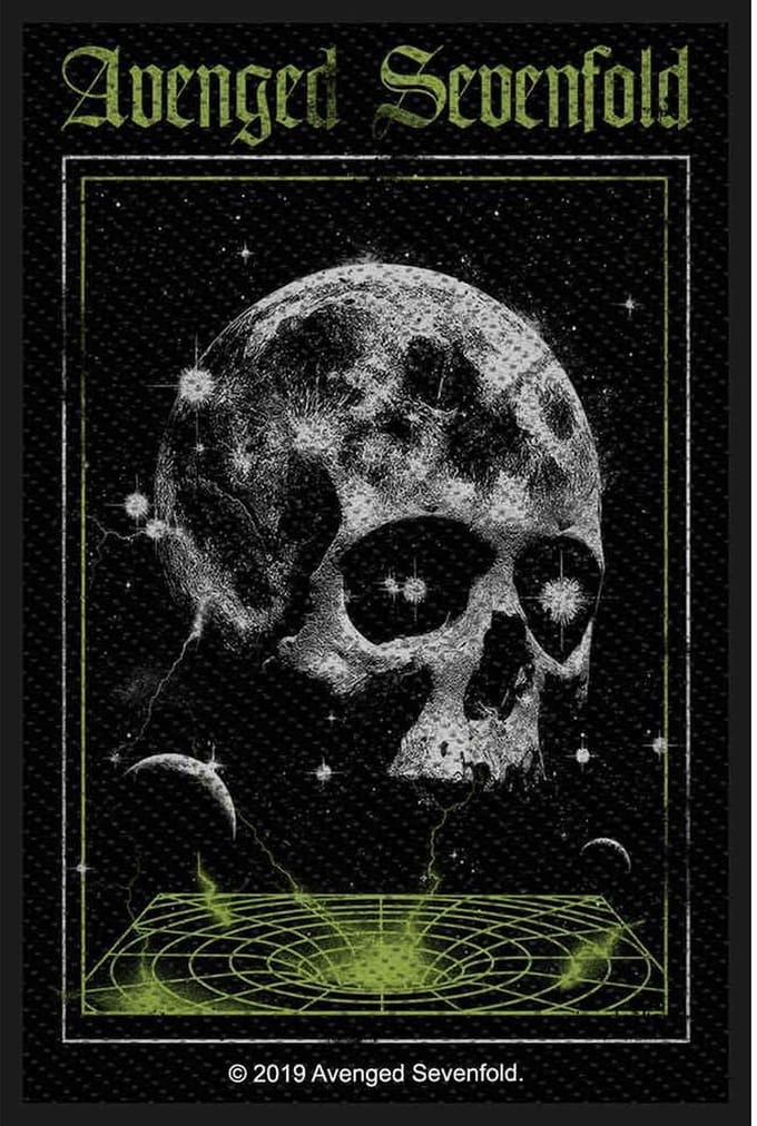 Avenged Sevenfold Patch Vortex Skull Zwart