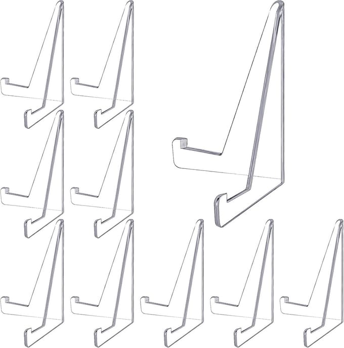 10 Stuks Transparante Kaartenstandaard - Mini Ezelstandaard voor Medailles en Munten