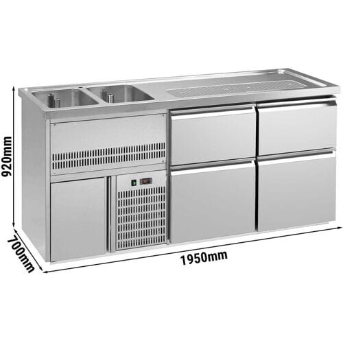 GGM Gastro Biertheke Premium PLUS - 1950x700mm - 4 Schubladen
