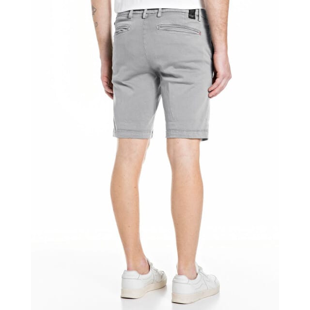 Replay Replay Hyperflex Jeans Short Benni Regular Fit Light Grey  30
