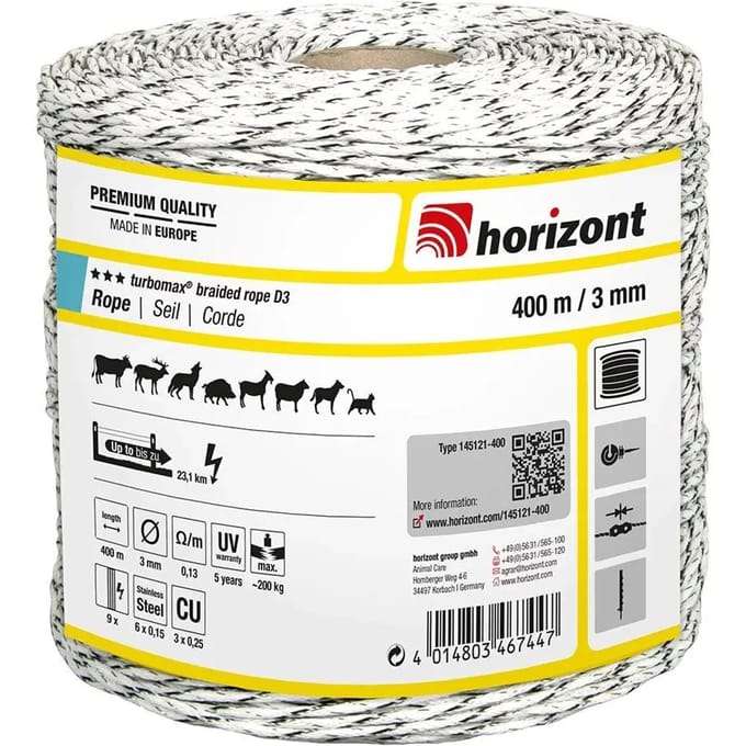 Gevlochten draad Horizont Turbomax D3 400 m