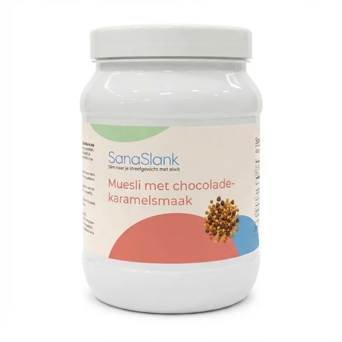 SanaSlank Muesli Chocolade Karamel 450g - Eiwitdieet - High Protein - Afvallen