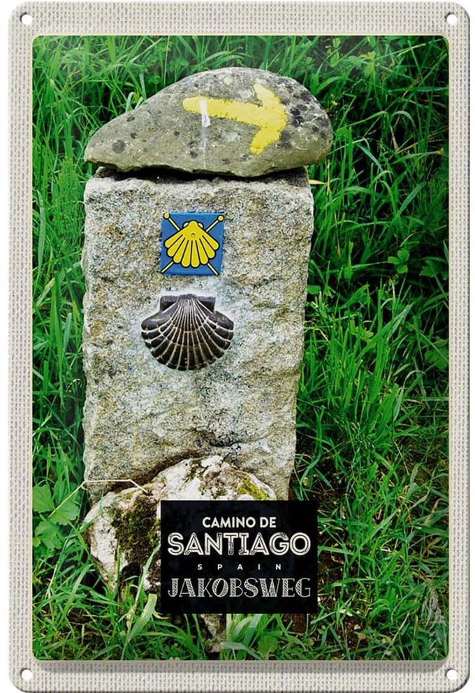 Blechschild Reise 20x30cm Spain Camino De Santiago Jakobsweg