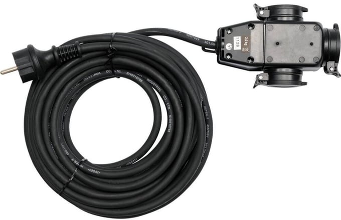 Yato YT-81162 - Verlengsnoer - 20m - 3 Stopcontacten - IP44