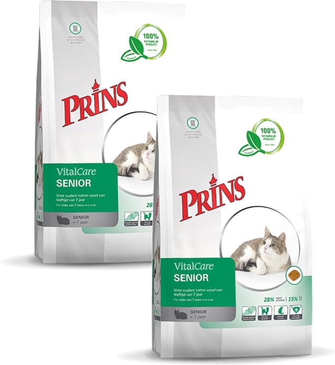 Prins Vitalcare Senior Gevogelte - Kattenvoer - 2 x 10 kg