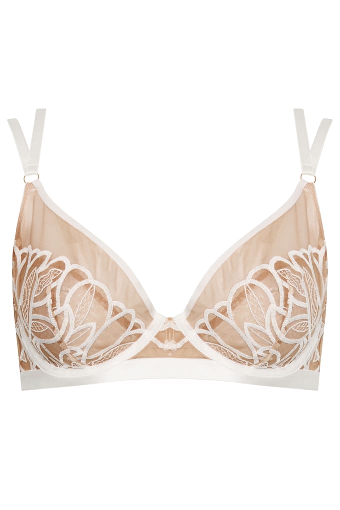 Playful Promises Witte Beha Met Grafisch Bloemenborduursel Size 42E