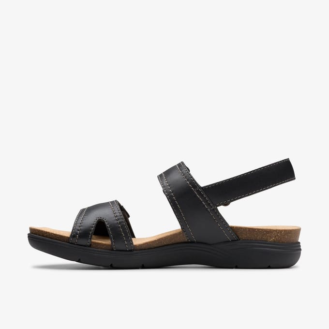 April Clover Zwarte Combi Sandalen