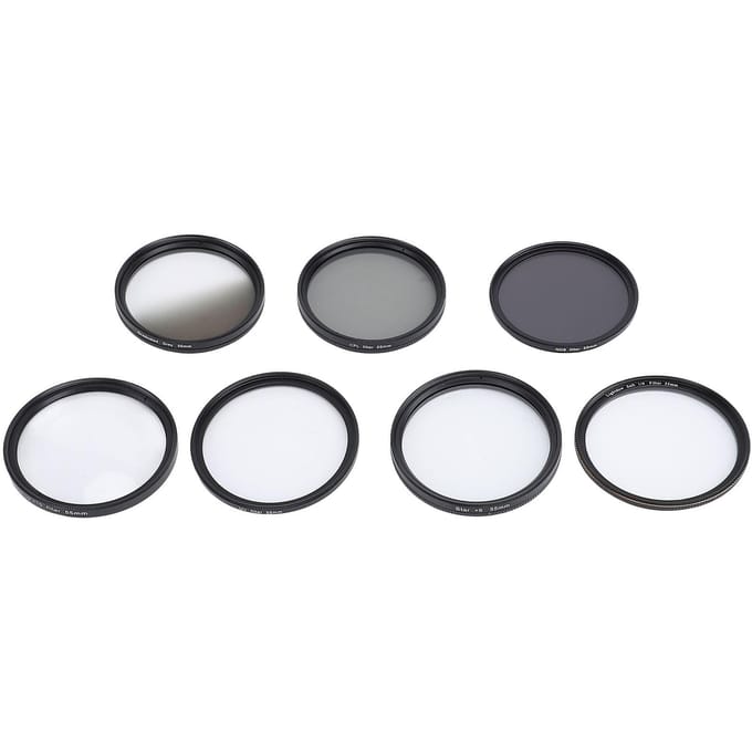 Camera Lens Filter Kit UV CPL ND8 Soft Wit Verloop Grijs 10X Macro 6 Punten Ster Filter Set voor 55mm gray