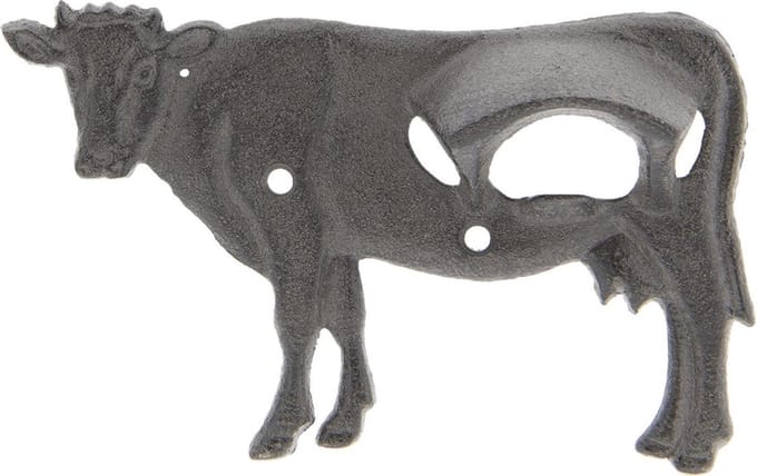 Clayre & Eef Flesopener 16x3x10 cm Bruin IJzer Koe