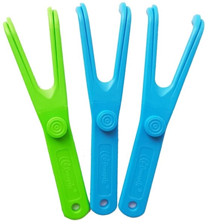 Allecto - Tandzijdehouder - Herbruikbaar - Draagbaar - Blauw en Groen