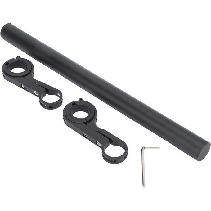 30CM Aluminiumlegering Fiets Stuurverlenger Beugel Mount Fiets Koplamp Mount Stang black