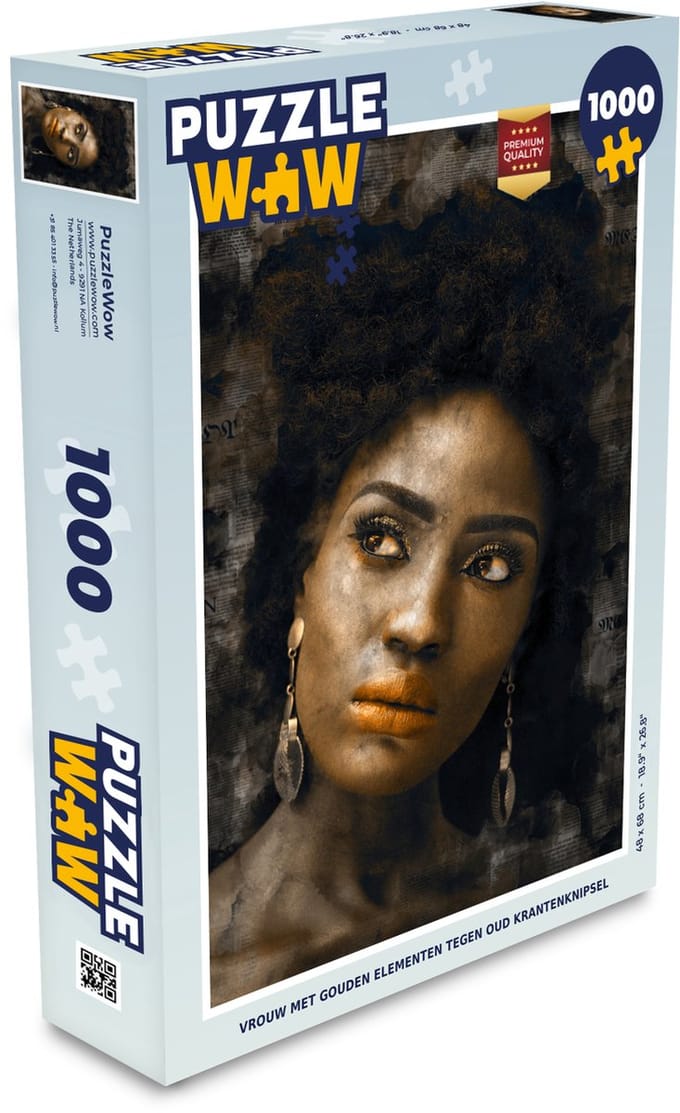 Puzzel Vrouwen - Goud - Krant - Legpuzzel - Puzzel 1000 stukjes volwassenen