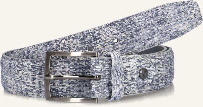 Floris Van Bommel Cfm-10095 De Belter Riemen - Blauw - Maat 105