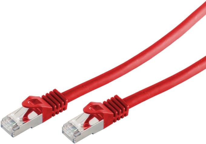 S/FTP CAT7 10 Gigabit netwerkkabel / rood - LSZH - 50 meter