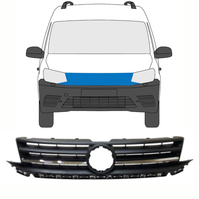 Grill voor Volkswagen Caddy 2010-2020
