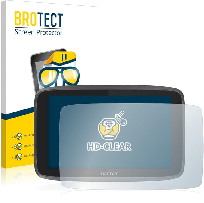 BROTECT - Screenprotector voor TomTom Go 6200 - Folie Beschermfolie transparant 2 Stuks