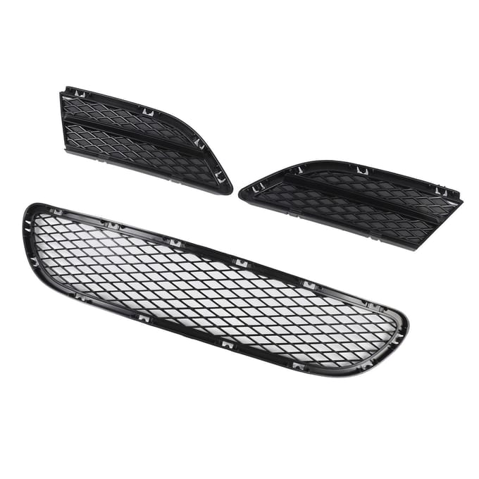Voorbumper Ondergrille 51117198906 Voorgrille met Mistlichtgrille voor 3 Serie E90 E91 black