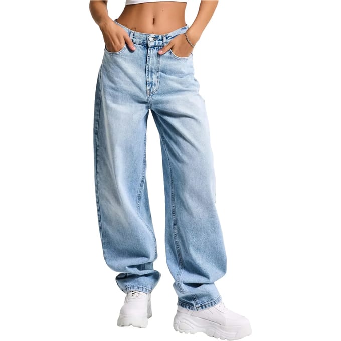 It's Basic - IVY Skater Mid Rise Jeans - Sky