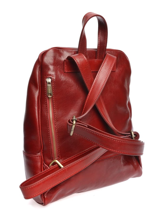 Anna Luchini Rood Rundleer Tas