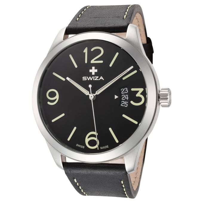 Swiza Magnus WAT.0871.1001 Swiss Made, zwarte wijzerplaat