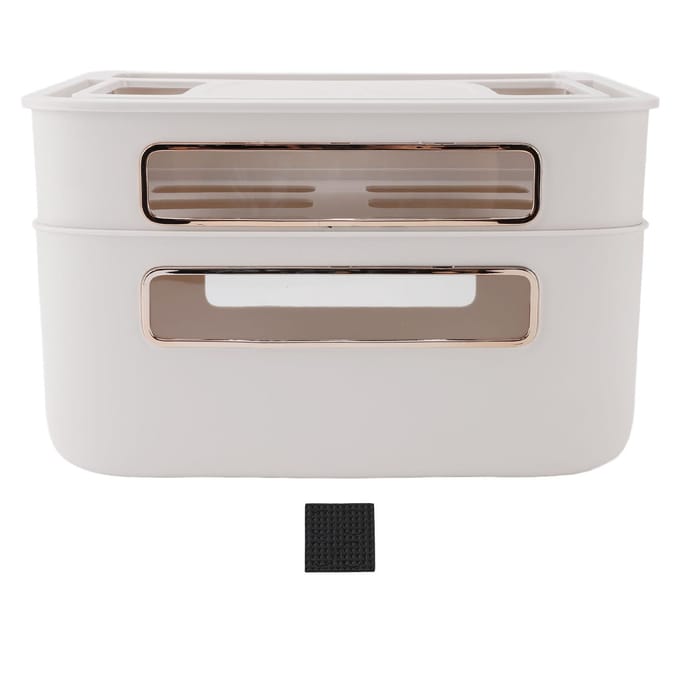 Router Opbergdoos 2 Lagen Stofdicht Multifunctioneel met Deksel Kabelbeheer Router Doos voor gray