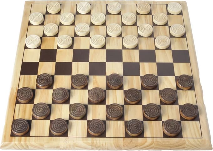 Houten Damspel 30x30 cm - Strategisch Spel voor Gezellige Spelmomenten
