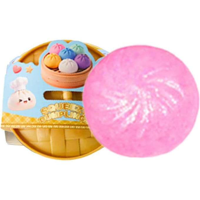 Nieuwe 12 stijlen Glitter Dumpling Glitter Dumpling Squishy met Doos Dumplings Sensorisch Knijpspeelgoed voor Stressverlichting