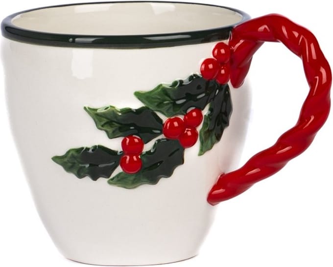 Goodwill Kopje-Servies Besjes Wit-Rood 15 cm