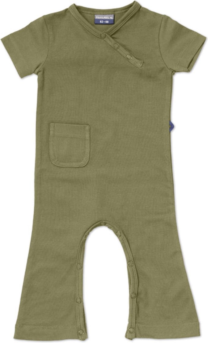 Silky Label jumpsuit pesto green - korte mouw - maat 62/68 - groen