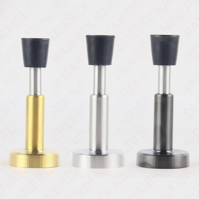 Butée de porte réglable, butée de porte en acier inoxydable avec tampon en caoutchouc, butées de porte hydrauliques robustes or