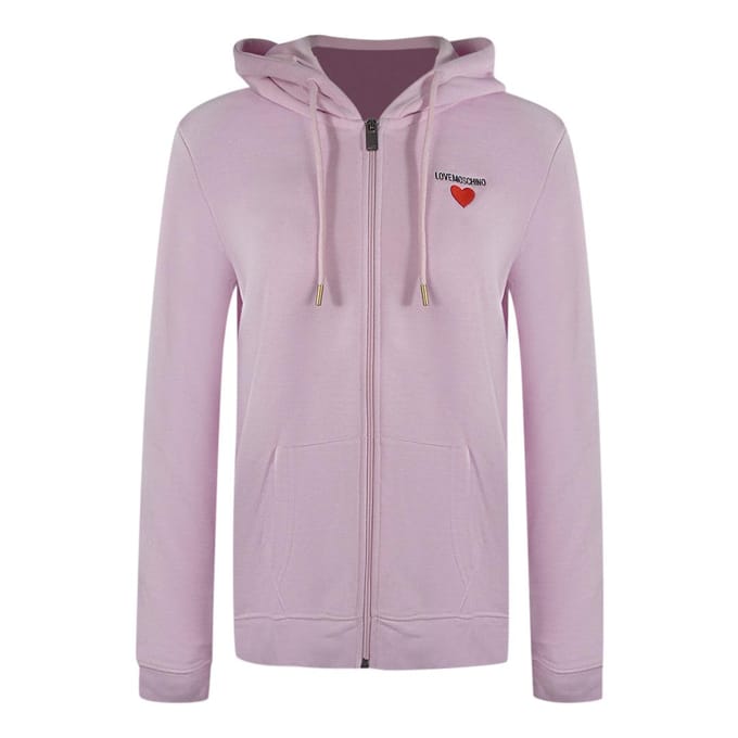 Love Moschino Dames/Dames Hart Logo Full Zip Hoodie (Roze)