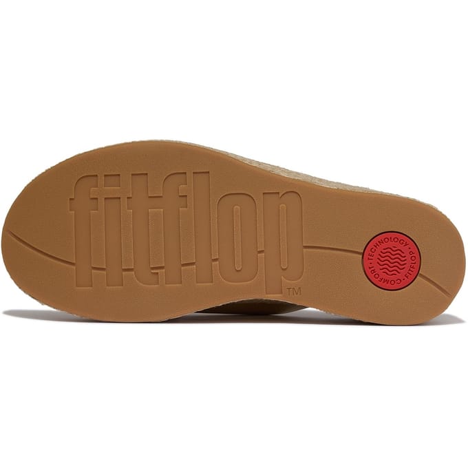 FitFlop Platfforms espadrille leather wedge cross slides