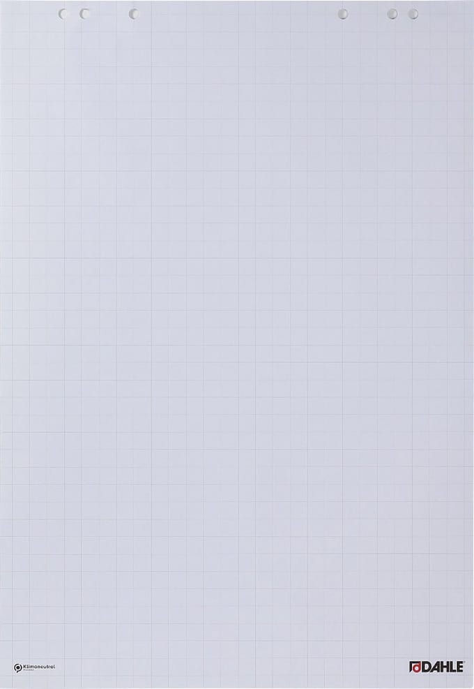 Dahle 95037 Flipover papier | 1 blok á 20 vel | Ruitjes | 68 x 99 cm