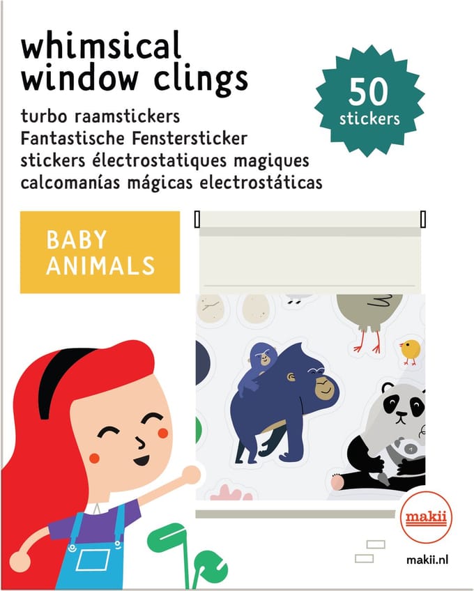 Makii - Turbo Raamstickers - Kleurplaten & stickers