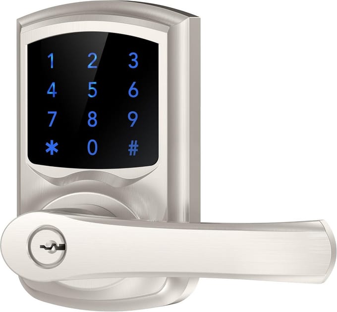 Keyless Deurslot met Greep voor Voordeur, Elektronisch Toetsenbord