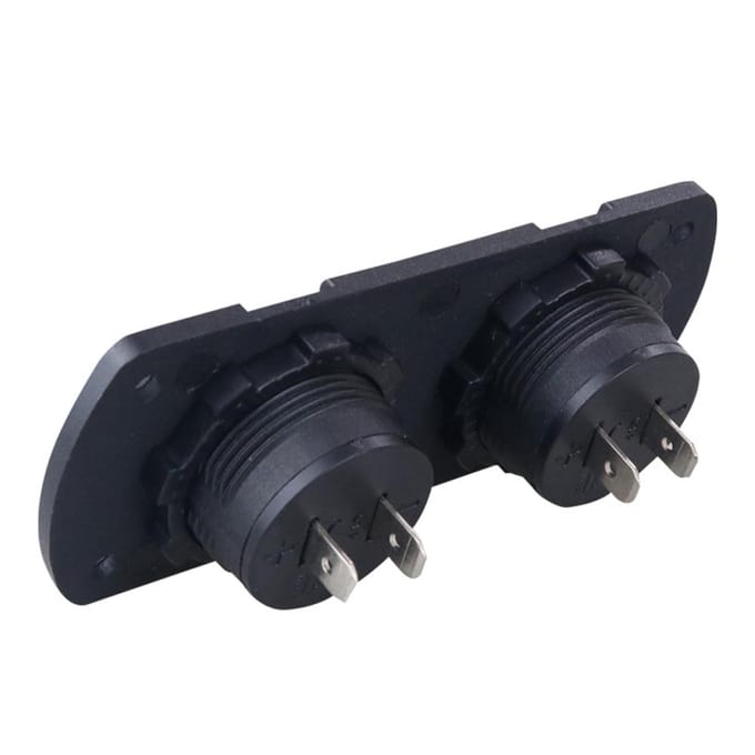 Auto Voltmeter LED Dubbele Digitale Display Spanningsmeter 6-35V voor 12/24V Auto Vrachtwagen SUV Marine Boot blauw
