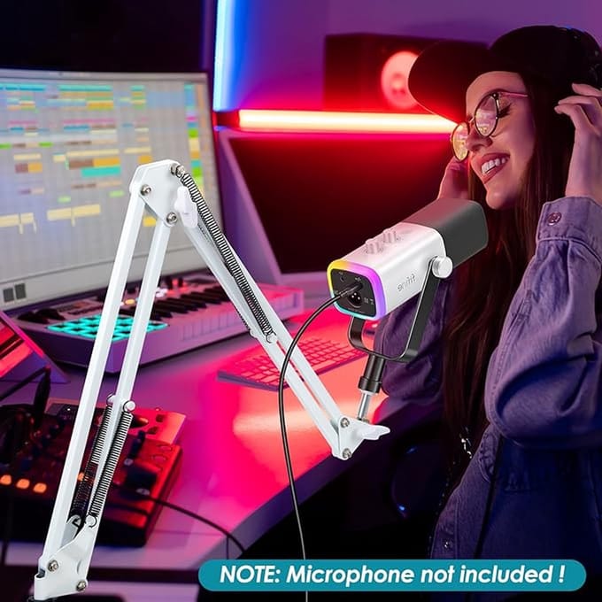 professional microphone arm - QuadCast Boom Arm Stand / microfoonhouder, microphone arm standard adjustable microphone stand - Microfoonstandaard