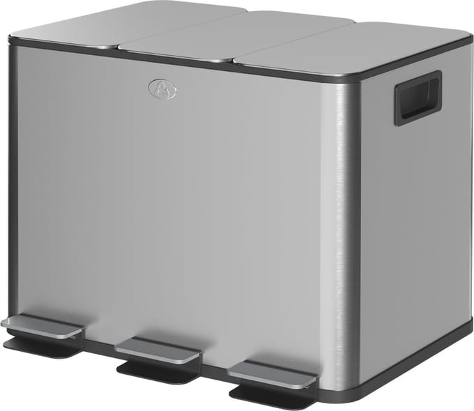 4goodz Pedaalemmer Afvalscheiding 3 x 20L - Geurfilter - Soft-Close