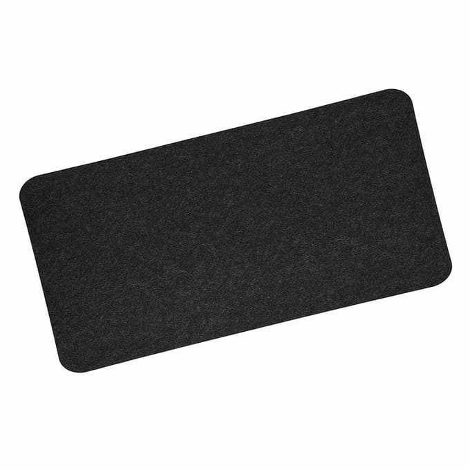 68x33cm Polyester Tapis de Souris de Table Tapis de Bureau pour Ordinateur Portable Anti Statique Tapis pour PC Gris Foncé black