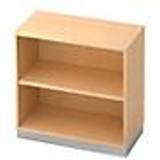 Boekenkast, spaanplaat, B 800 x D 400 mm, 2 OH, ahorndecor